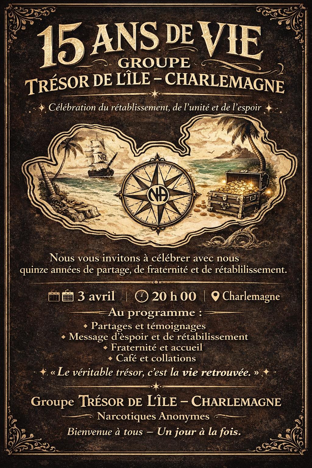 15 anniversaire – trésor de l&rsquo;ile